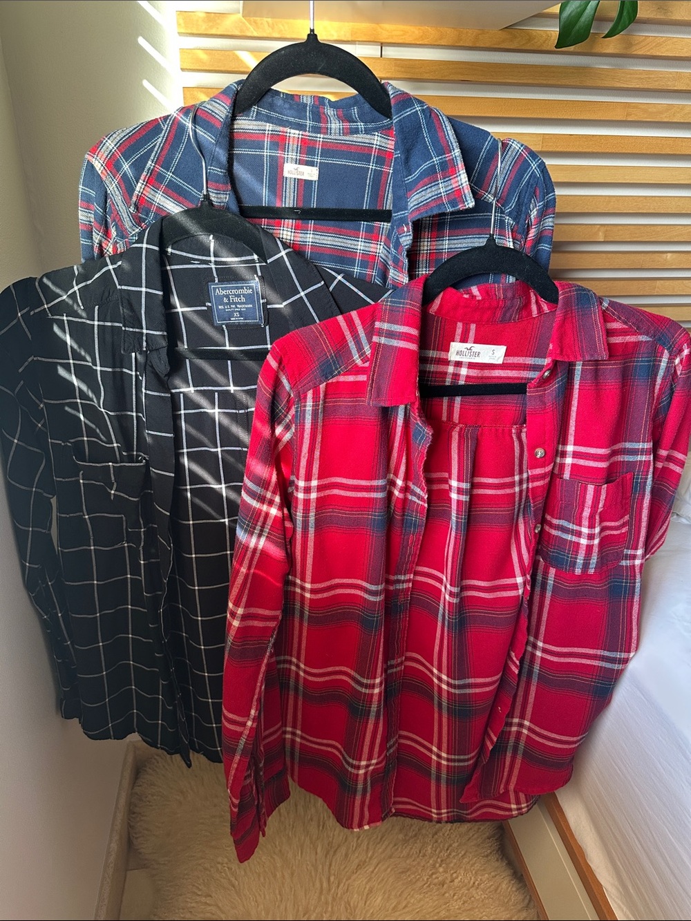3 bundle Plaid Button-Up Shirts